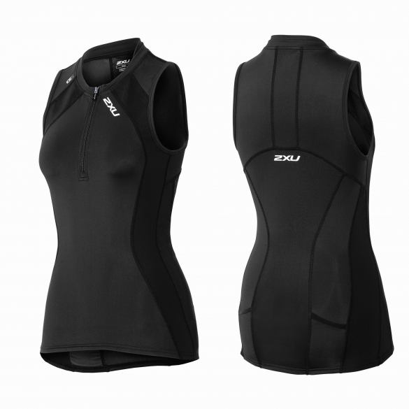 2XU Compression Tri singlet Schwarz Damen WT3620a