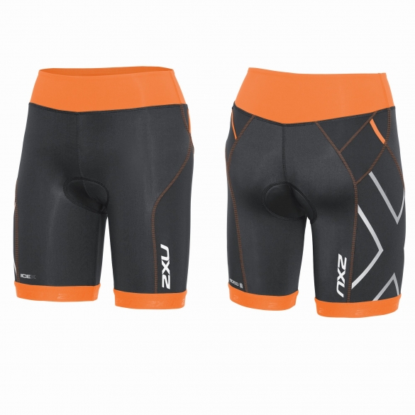 2XU Compression Tri short Schwarz/Orange Damen WT3621b
