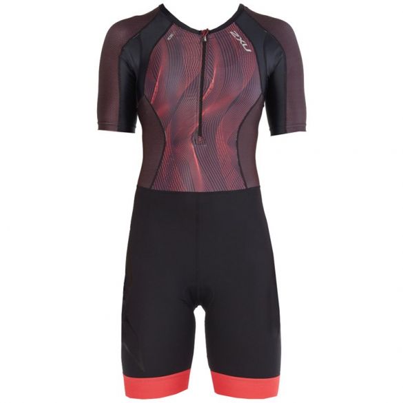 2XU Compression Kurzarm Trisuit Schwarz/Lila Damen WT4843d-BLK/VCM