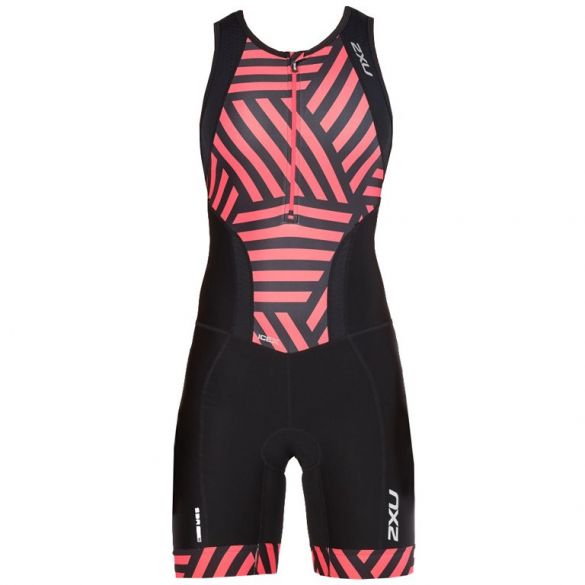 2XU Perform Ärmellos Trisuit Schwarz/Rot Damen WT4855d-BLK/GMN