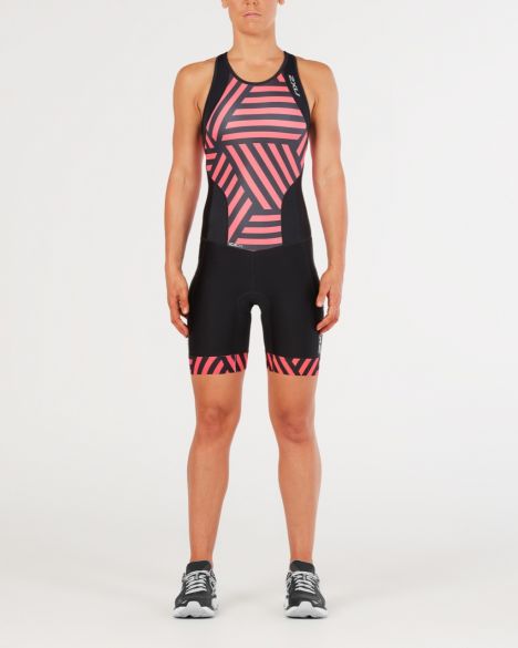 2XU Perform Y-back Trisuit Schwarz/Rot Damen WT4856d-BLK/GMN