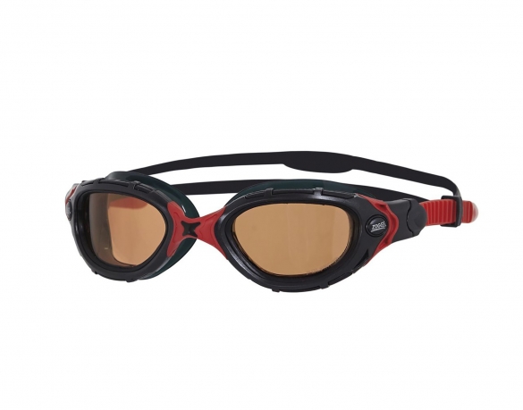 Zoggs Predator Polarized Schwimmbrille Schwarz Rot 328847