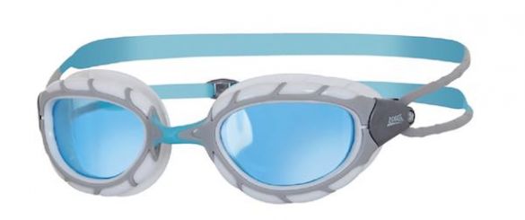 Zoggs Predator blaue Linse Schwimmbrille Grau/Weiß 327863