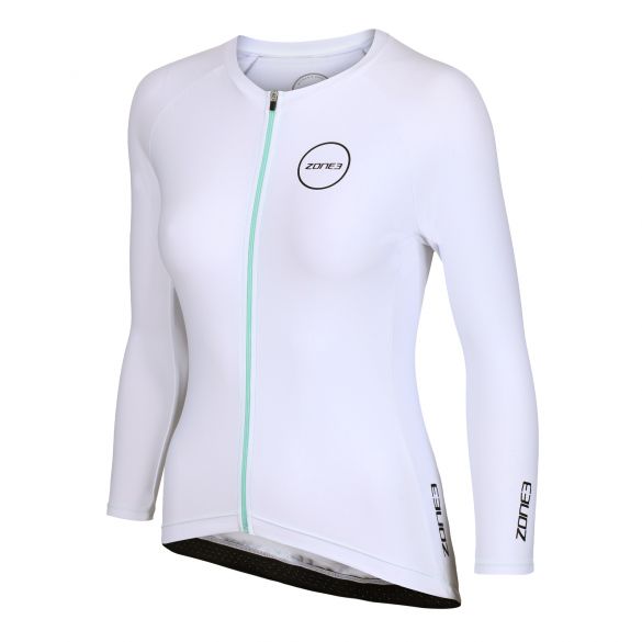 Zone3 Lava Aero Langarm Tri top Weiß Damen TW20WLTL102