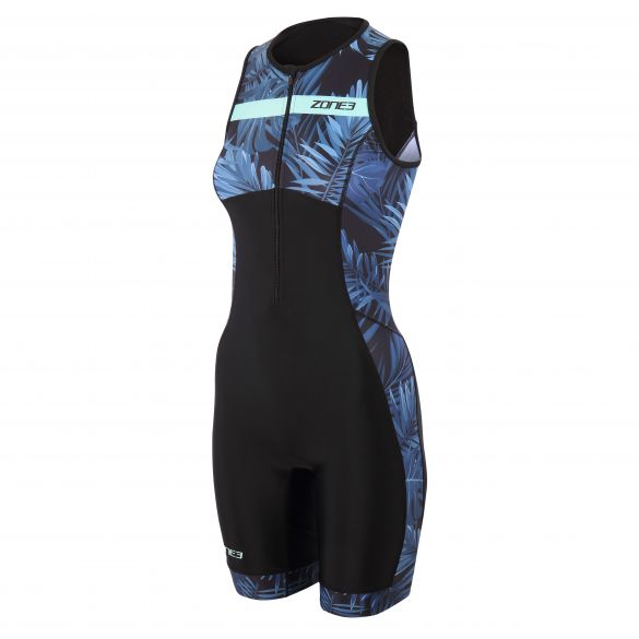 Zone3 Activate Plus Tropical Palm Trisuit ärmellos Damen TS21WACP103