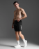 2XU Aero 9 Zoll Tri Shorts Schwarz/Weiss Herren  MT7396B-BLK/WHT