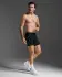 2XU Core Compression 1/2 Shorts Schwarz/Silber Herren  MA4508B-BLK/SIL