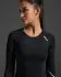 2XU Core Compression Langarmshirt Schwarz/Silber Damen  WA6401A-BLK/SIL
