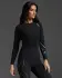 2XU Igniton Compression Langarm-Laufshirt Schwarz/Silber Damen  WA6405A-BLK/SIL