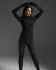 2XU Igniton Compression Langarm-Laufshirt Schwarz/Silber Damen  WA6405A-BLK/SIL