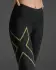 2XU Light Speed ​​​​Mid-Rise Kompressions-Laufhose Schwarz/Gold Reflektierend Damen  WA6523B-BLK/GRF