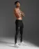 2XU Light Speed ​​​​React Kompressions-Laufhose Schwarz/Weiss Reflektierend Herren  MA7049B-BLK/WRF