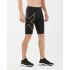      2XU Light Speed ​​​​Kompressionsshorts Schwarz/Gold Reflektierend Herren  MA5331b-BLK/GRF