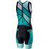 Castelli Short distance W race Trisuit Rückreißverschluss Ärmellos Grün/Blau Damen  18120-044