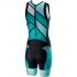 Castelli Short distance W race Trisuit Rückreißverschluss Ärmellos Grün/Blau Damen  18120-044