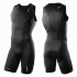 2XU Perform Front Zip Trisuit Schwarz/Blau Herren    MT3858d