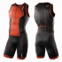 2XU Perform Front Zip Trisuit Schwarz/Rot Herren   MT3858d