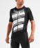 2XU Compression Kurzarm Tri Top Schwarz/Weiß Herren  MT5518A-BLK/BWL