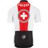 Assos Suisse Fed SS Kurzarm Radtrikot Weiß/Rot Herren  132028299